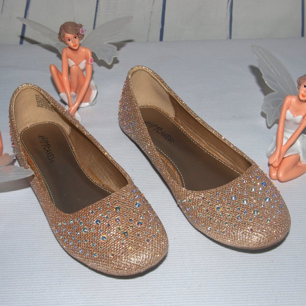 Hot Cakes Rhinestone Flats Orleans Style Size 3M Fun shoe with bling